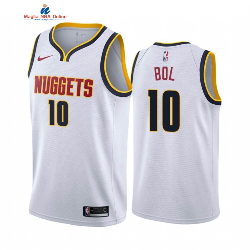 Maglia NBA Nike Denver Nuggets #10 Bol Bol Bianco Association 2020 Acquista