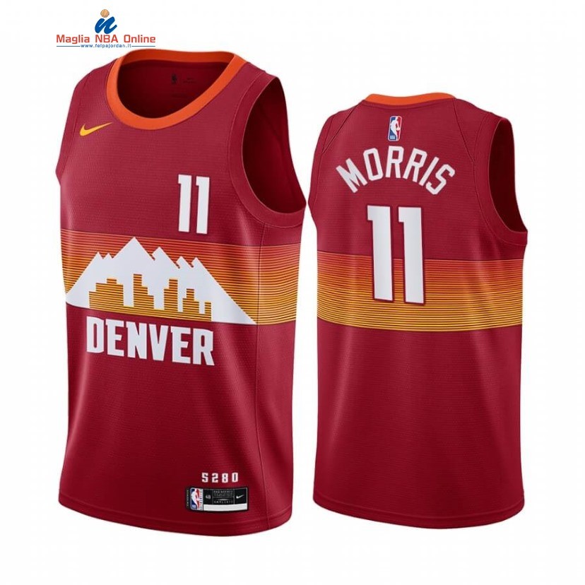 Maglia NBA Nike Denver Nuggets #11 Monte Morris Arancia Città 2020-21 Acquista