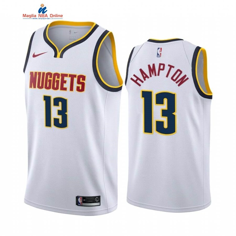 Maglia NBA Nike Denver Nuggets #13 RJ Hampton Bianco Association 2020-21 Acquista