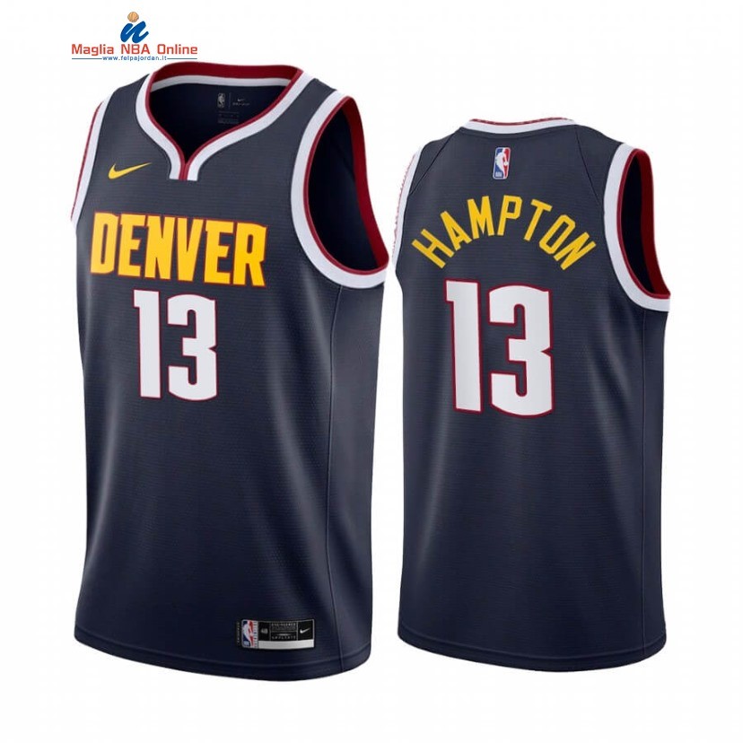 Maglia NBA Nike Denver Nuggets #13 RJ Hampton Marino Icon 2020 Acquista
