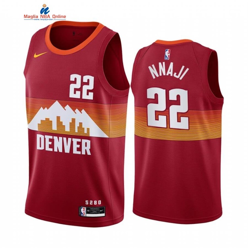 Maglia NBA Nike Denver Nuggets #22 Zeke Nnaji Arancia Città 2020-21 Acquista