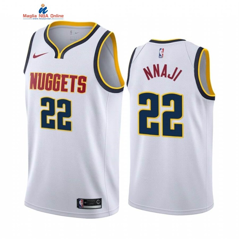Maglia NBA Nike Denver Nuggets #22 Zeke Nnaji Bianco Association 2020-21 Acquista