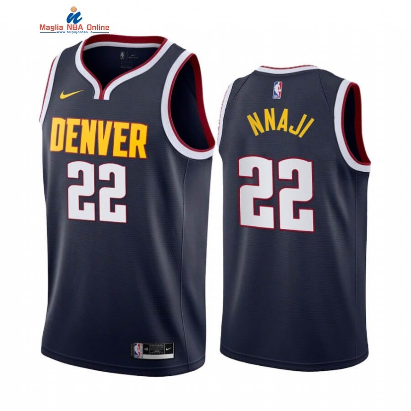 Maglia NBA Nike Denver Nuggets #22 Zeke Nnaji Marino Icon 2020 Acquista