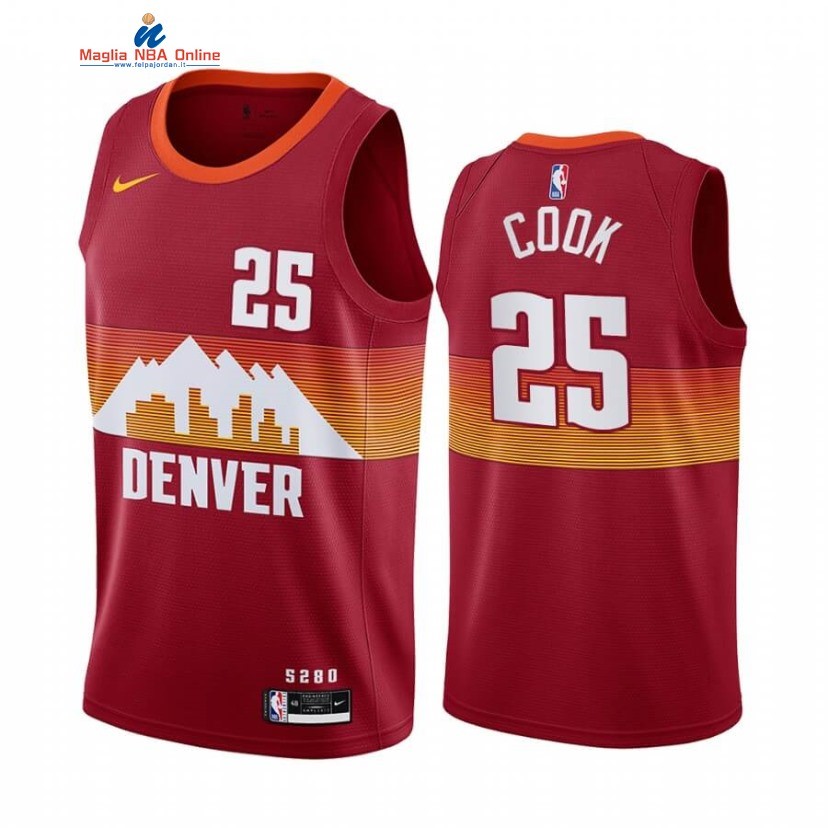 Maglia NBA Nike Denver Nuggets #25 Tyler Cook Arancia Città 2020-21 Acquista
