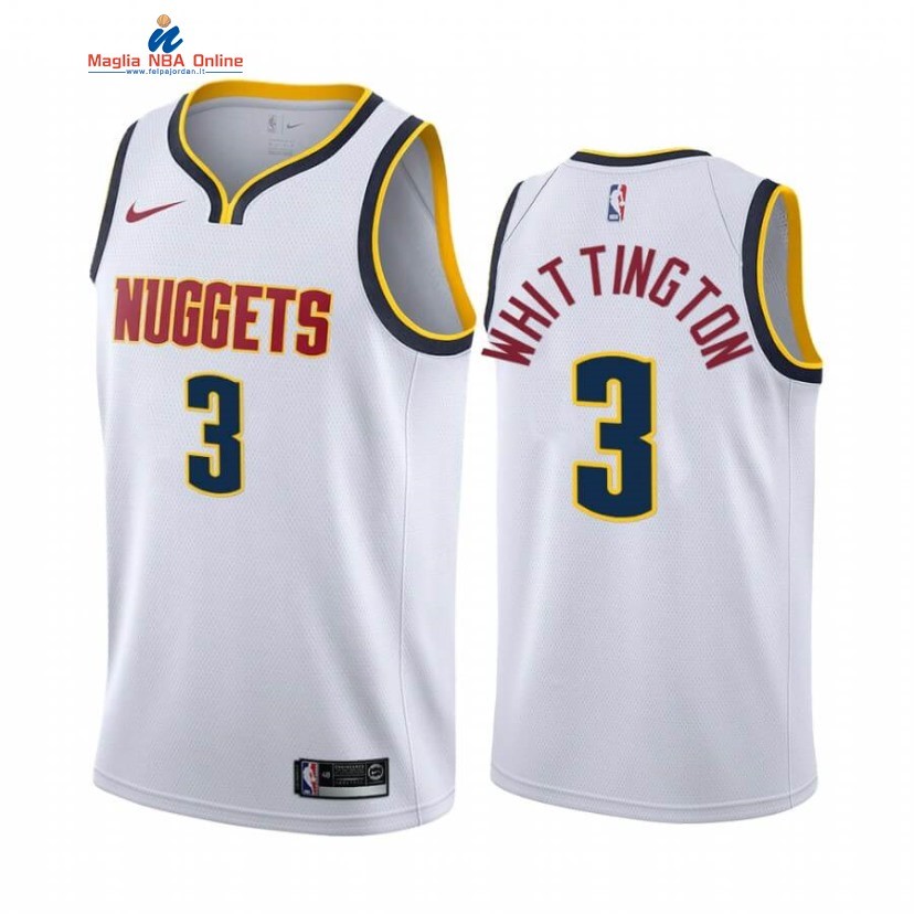 Maglia NBA Nike Denver Nuggets #3 Greg Whittington Bianco Association 2020-21 Acquista