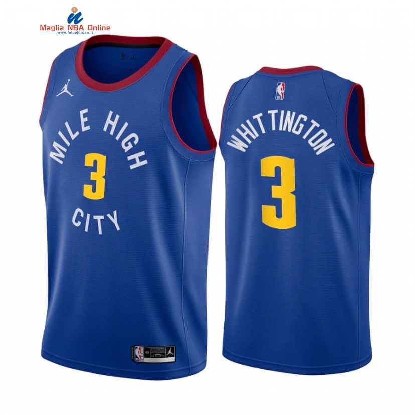 Maglia NBA Nike Denver Nuggets #3 Greg Whittington Blu Statement 2020-21 Acquista