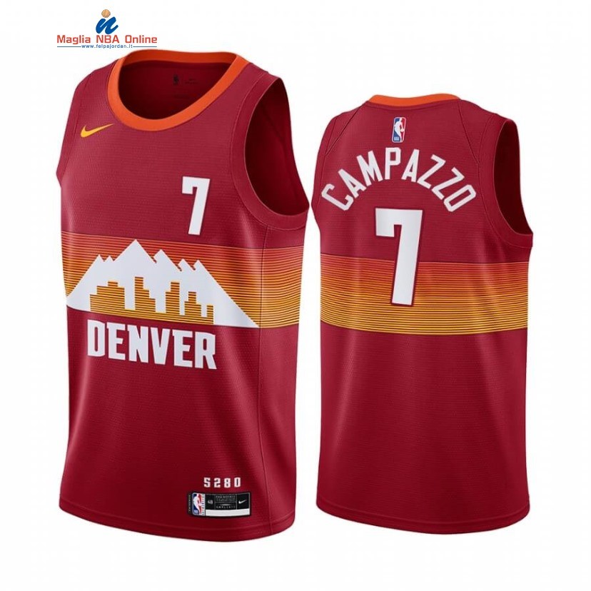 Maglia NBA Nike Denver Nuggets #7 Facundo Campazzo Arancia Città 2020-21 Acquista
