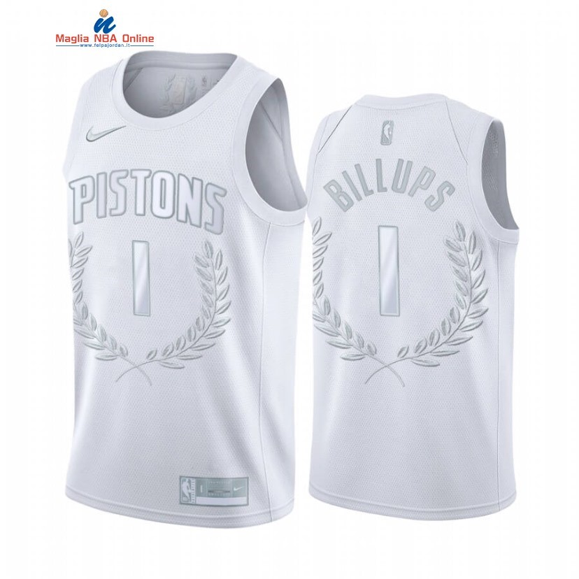 Maglia NBA Nike Detroit Pistons #1 Chauncey Billups Bianco 2020 Acquista