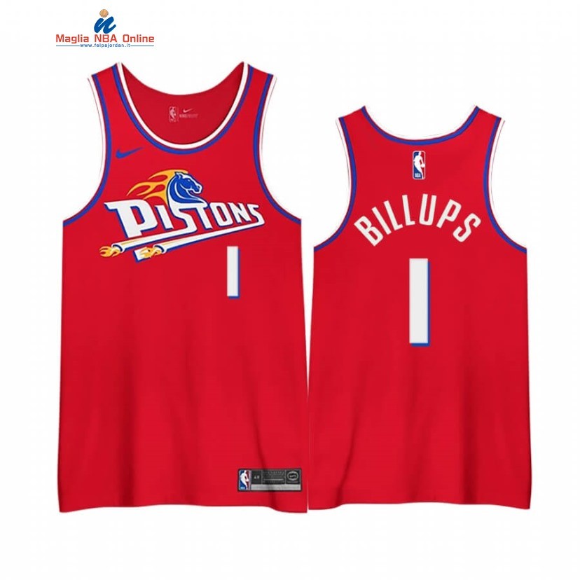 Maglia NBA Nike Detroit Pistons #1 Chauncey Billups Nike Rosso Città 2020-21 Acquista