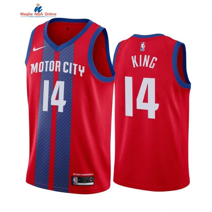 Maglia NBA Nike Detroit Pistons #14 Louis King Nike Rosso Città 2019-20 Acquista