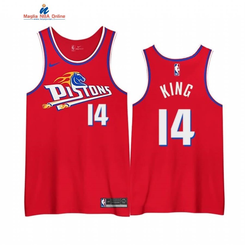 Maglia NBA Nike Detroit Pistons #14 Louis King Nike Rosso Città 2020-21 Acquista