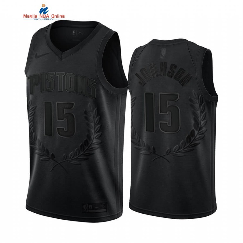 Maglia NBA Nike Detroit Pistons #15 Vinnie Johnson Nero 2020 Acquista