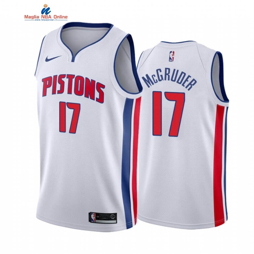 Maglia NBA Nike Detroit Pistons #17 Rodney McGruder Bianco Association 2020-21 Acquista