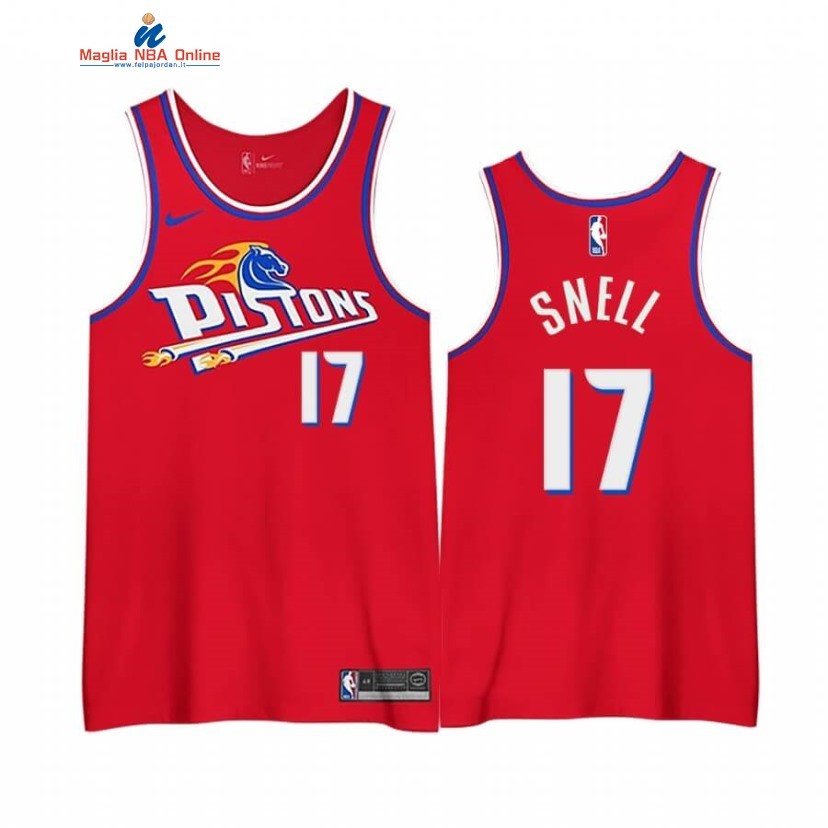 Maglia NBA Nike Detroit Pistons #17 Tony Snell Nike Rosso Città 2020-21 Acquista