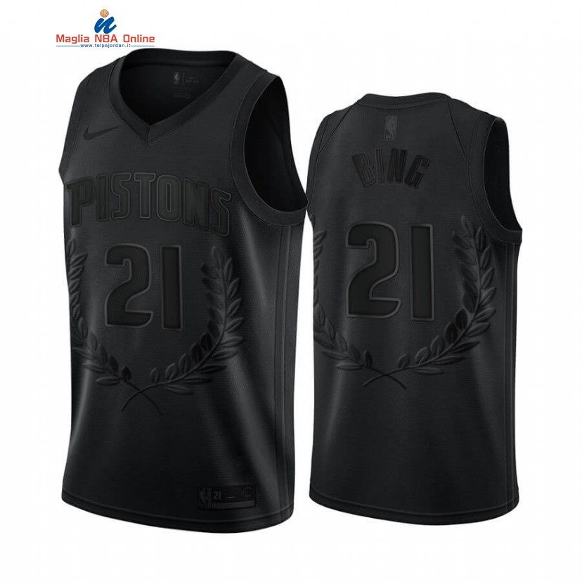 Maglia NBA Nike Detroit Pistons #21 Dave Bing Nero 2020 Acquista
