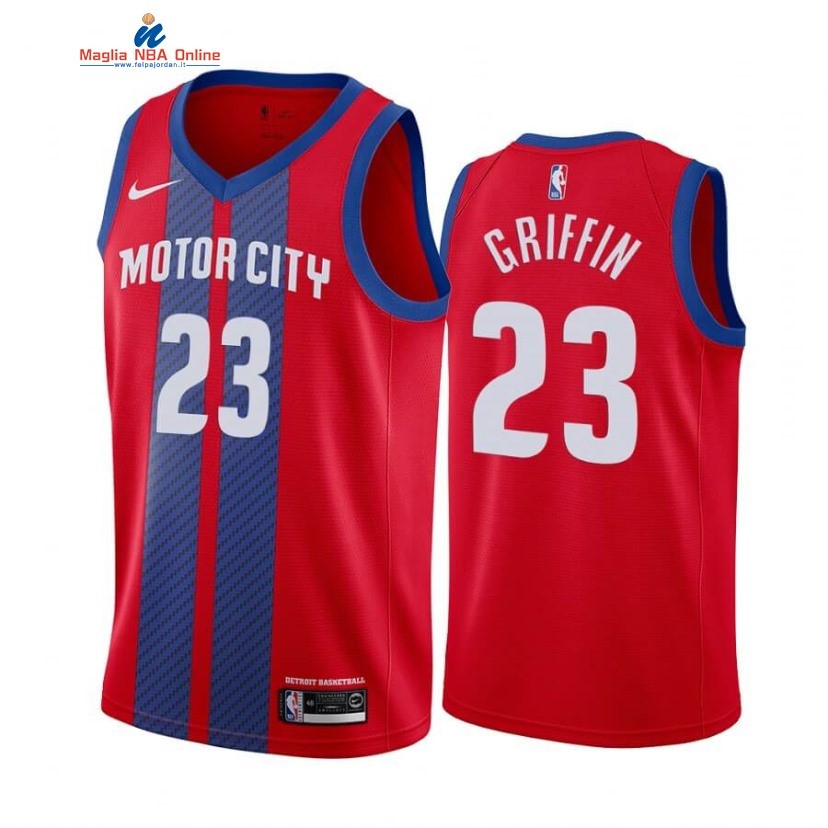 Maglia NBA Nike Detroit Pistons #23 Blake Griffin Nike Rosso Città 2019-20 Acquista