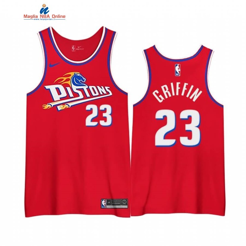 Maglia NBA Nike Detroit Pistons #23 Blake Griffin Nike Rosso Città 2020-21 Acquista