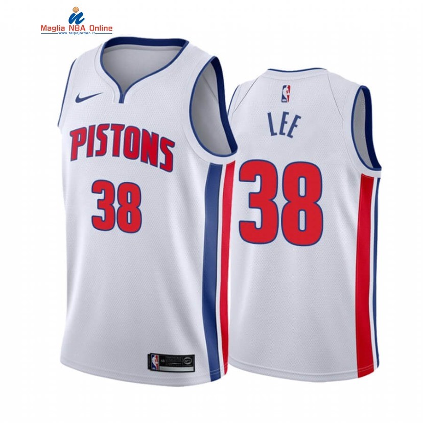 Maglia NBA Nike Detroit Pistons #38 Saban Lee Bianco Association 2020-21 Acquista
