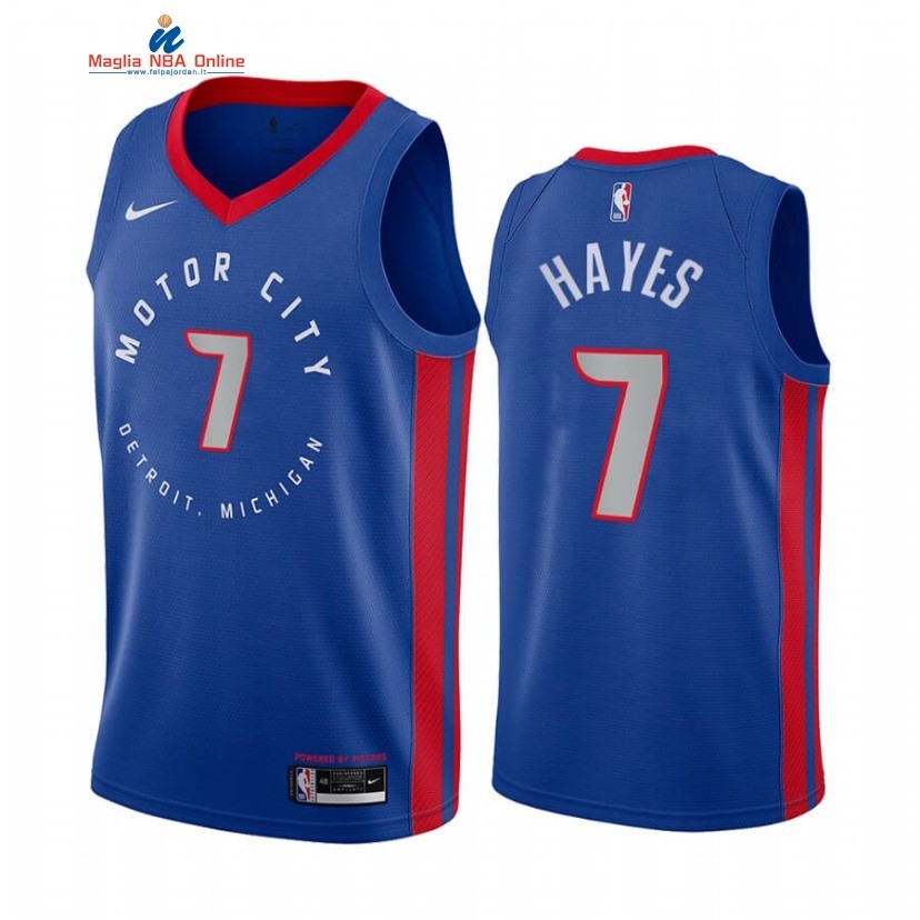 Maglia NBA Nike Detroit Pistons #7 Killian Hayes Nike Blu Città 2020-21 Acquista