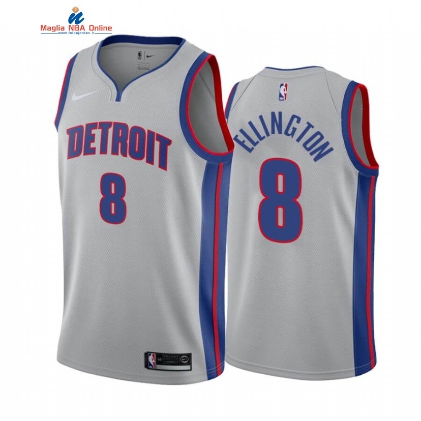 Maglia NBA Nike Detroit Pistons #8 Wayne Ellington Grigio Statement 2020 Acquista