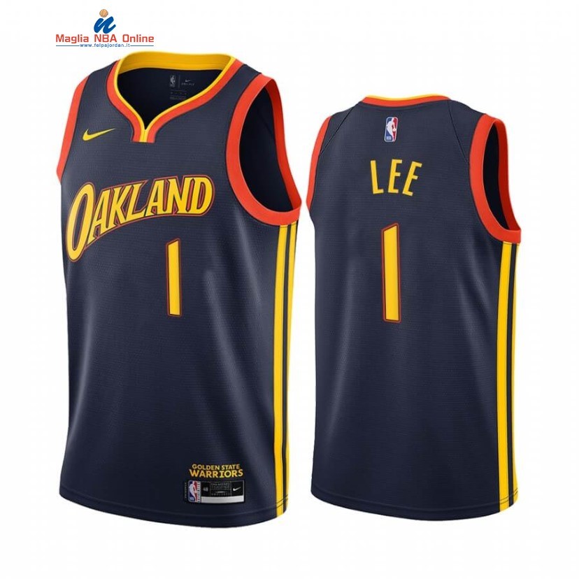 Maglia NBA Nike Golden State Warriors #1 Damion Lee Marino Città 2020-21 Acquista