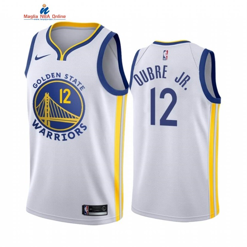 Maglia NBA Nike Golden State Warriors #12 Kelly Oubre Jr. Bianco Association 2020-21 Acquista