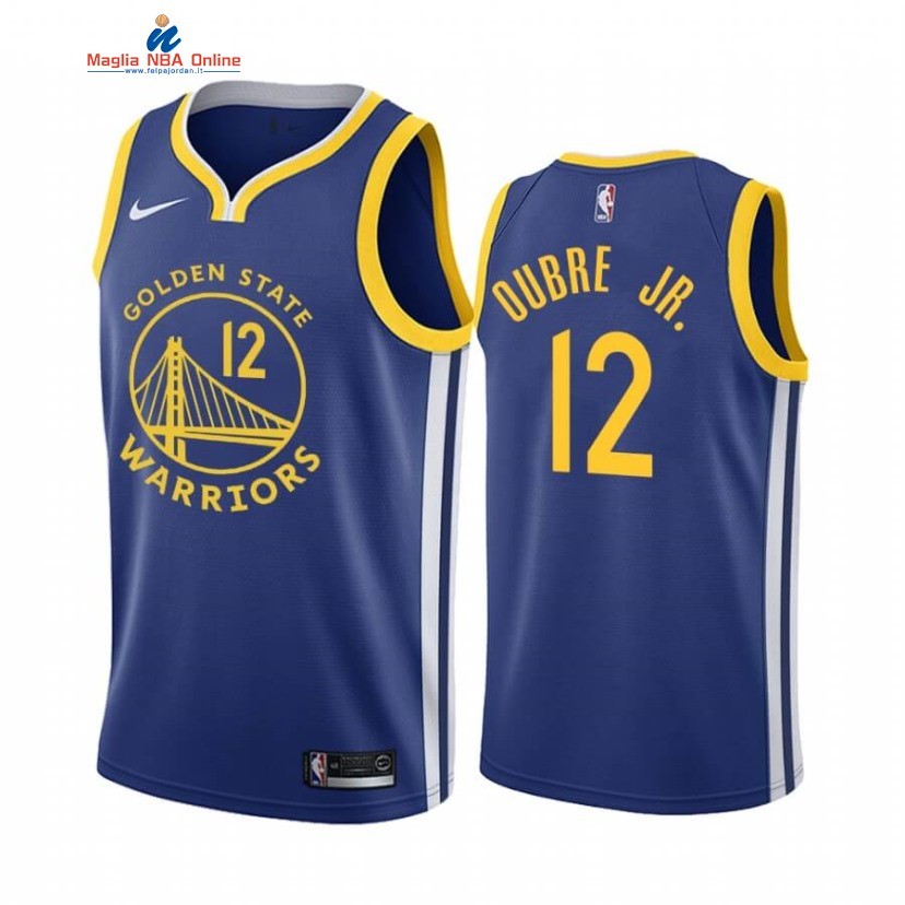 Maglia NBA Nike Golden State Warriors #12 Kelly Oubre Jr. Blu Icon 2020-21 Acquista