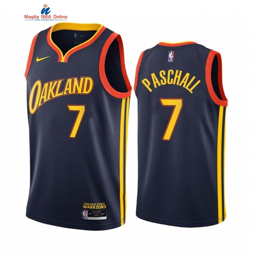 Maglia NBA Nike Golden State Warriors #7 Eric Paschall Marino Città 2020-21 Acquista