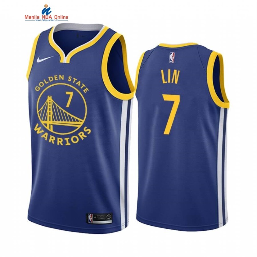 Maglia NBA Nike Golden State Warriors #7 Jeremy Lin Blu Icon 2020-21 Acquista