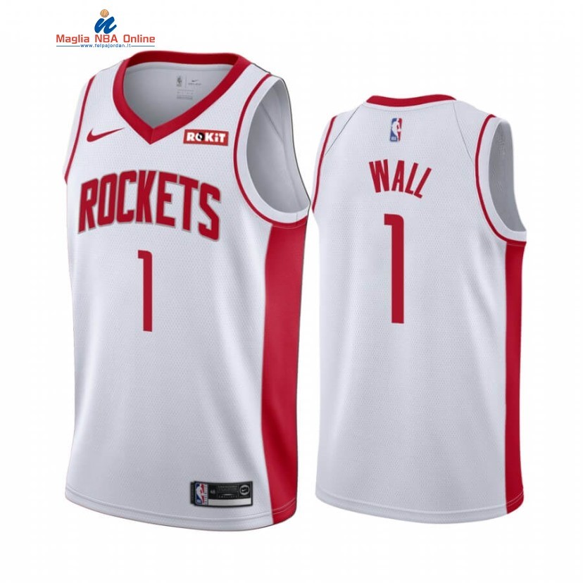Maglia NBA Nike Houston Rockets #1 John Wall Bianco Association 2020-21 Acquista