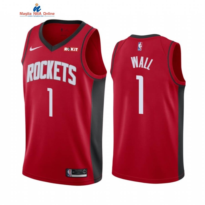 Maglia NBA Nike Houston Rockets #1 John Wall Rosso Icon 2020-21 Acquista