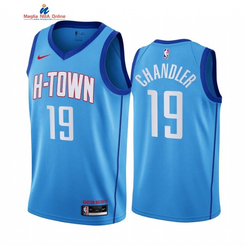 Maglia NBA Nike Houston Rockets #19 Tyson Chandler Blu Città 2020-21 Acquista