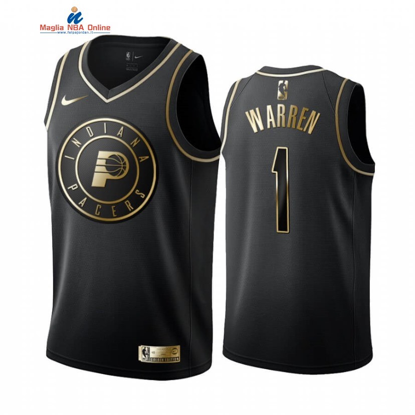 Maglia NBA Nike Indiana Pacers #1 T.J. Warren Oro Edition Acquista