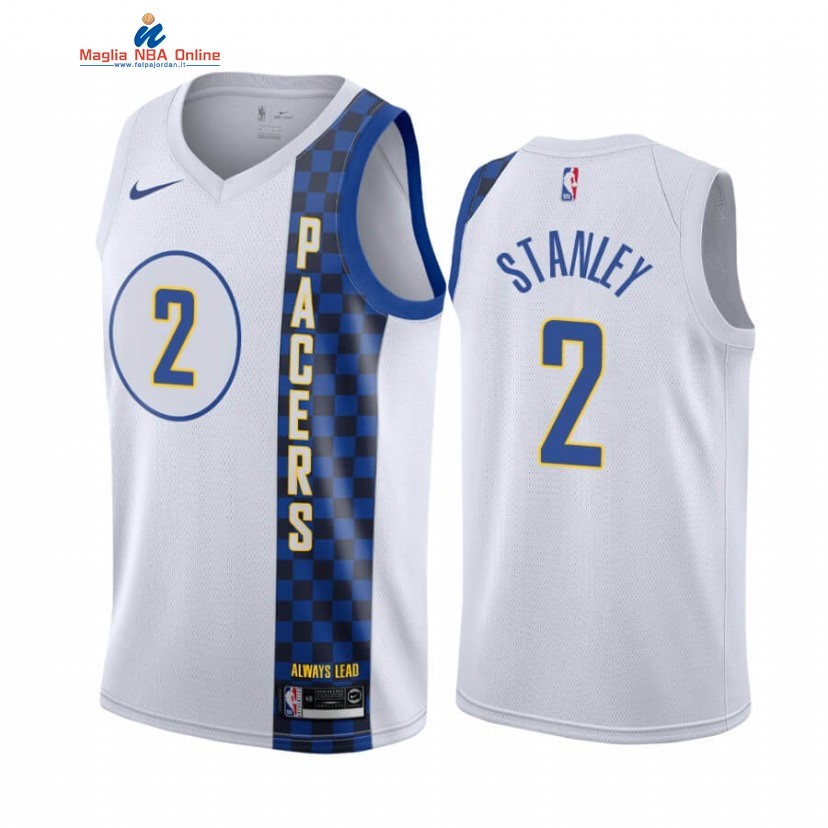 Maglia NBA Nike Indiana Pacers #2 Cassius Stanley Nike Bianco Città 2020 Acquista