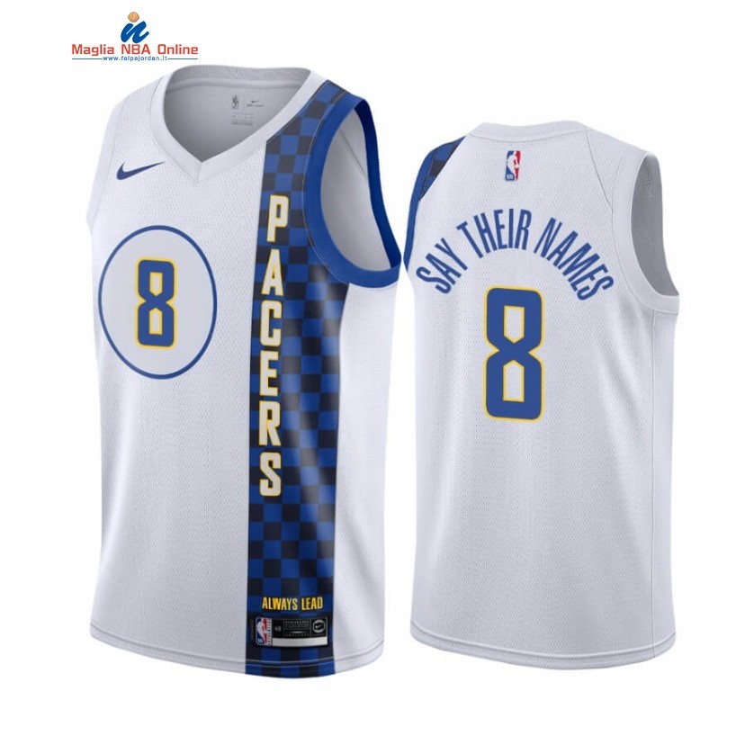 Maglia NBA Nike Indiana Pacers #8 Justin Holiday Nike Bianco Città 2020 Acquista