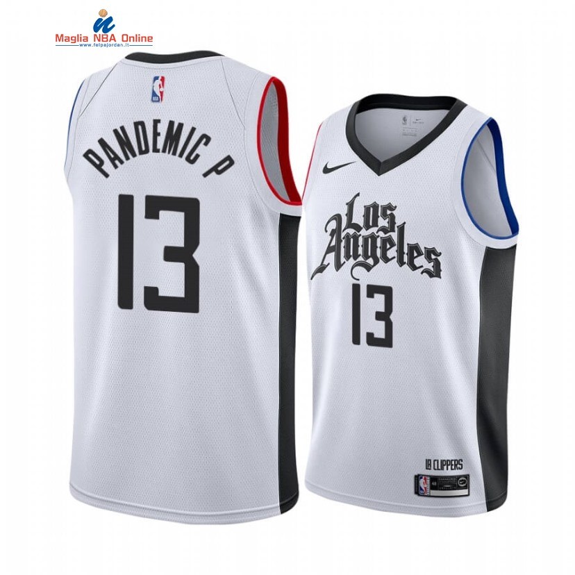 Maglia NBA Nike Los Angeles Clippers #13 Paul George Bianco Città 2020 Acquista