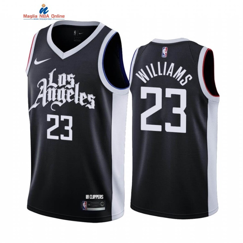Maglia NBA Nike Los Angeles Clippers #23 Lou Williams Nero Città 2020-21 Acquista
