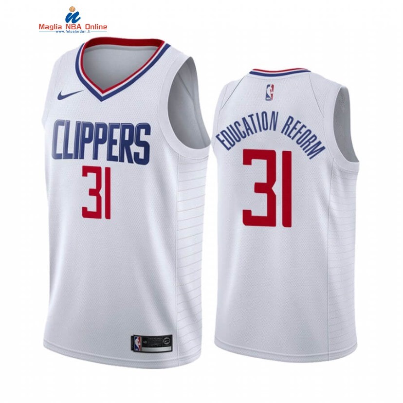 Maglia NBA Nike Los Angeles Clippers #31 Marcus Morris Sr. Bianco Association 2020-21 Acquista