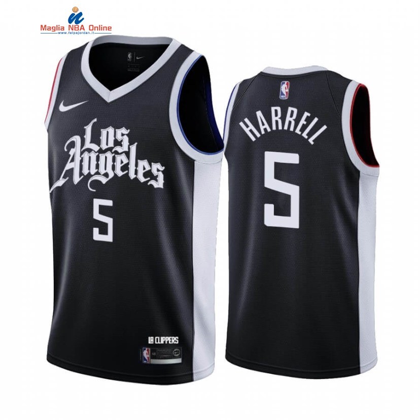 Maglia NBA Nike Los Angeles Clippers #5 Montrezl Harrell Nero Città 2020-21 Acquista