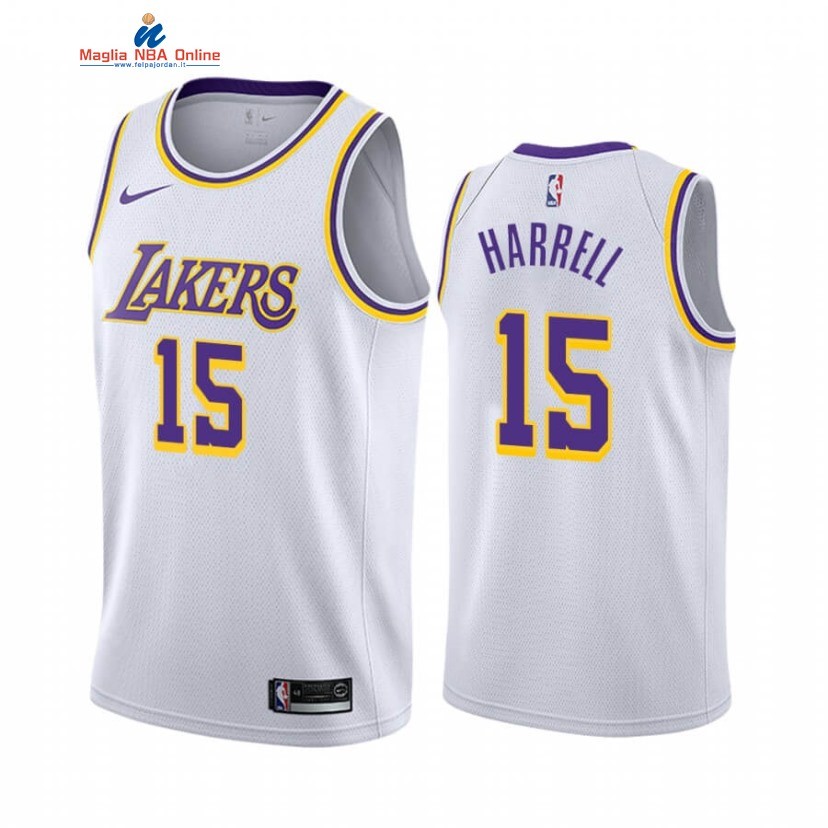 Maglia NBA Nike Los Angeles Lakers #15 Montrezl Harrell Bianco Association 2020-21 Acquista