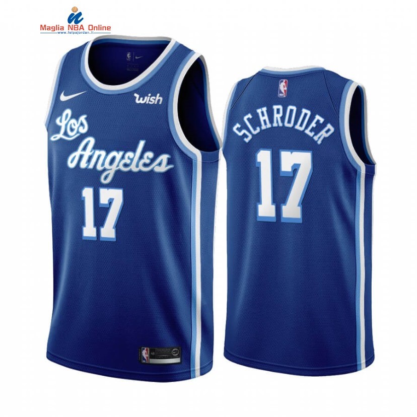 Maglia NBA Nike Los Angeles Lakers #17 Dennis Schroder Blu Classics 2020-21 Acquista