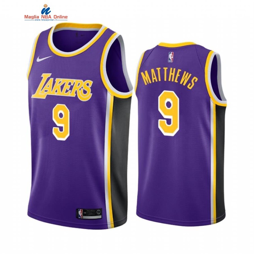 Maglia NBA Nike Los Angeles Lakers #9 Wesley Matthews Porpora Statement 2020-21 Acquista