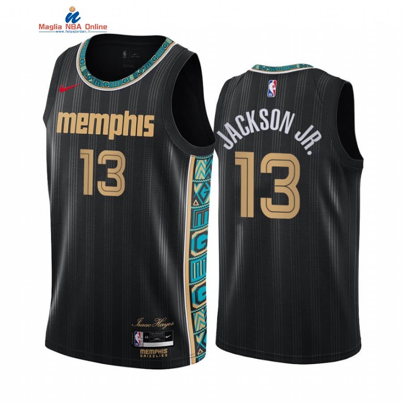 Maglia NBA Nike Memphis Grizzlies #13 Jaren Jackson Jr. Nero Città 2020-21 Acquista