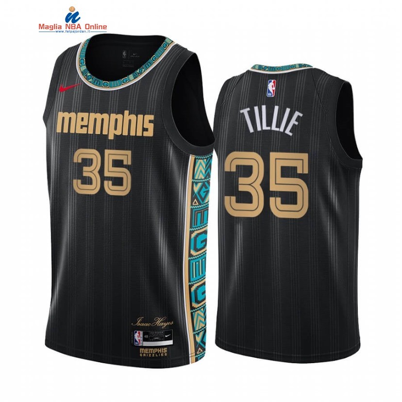 Maglia NBA Nike Memphis Grizzlies #35 Killian Tillie Nero Città 2020-21 Acquista