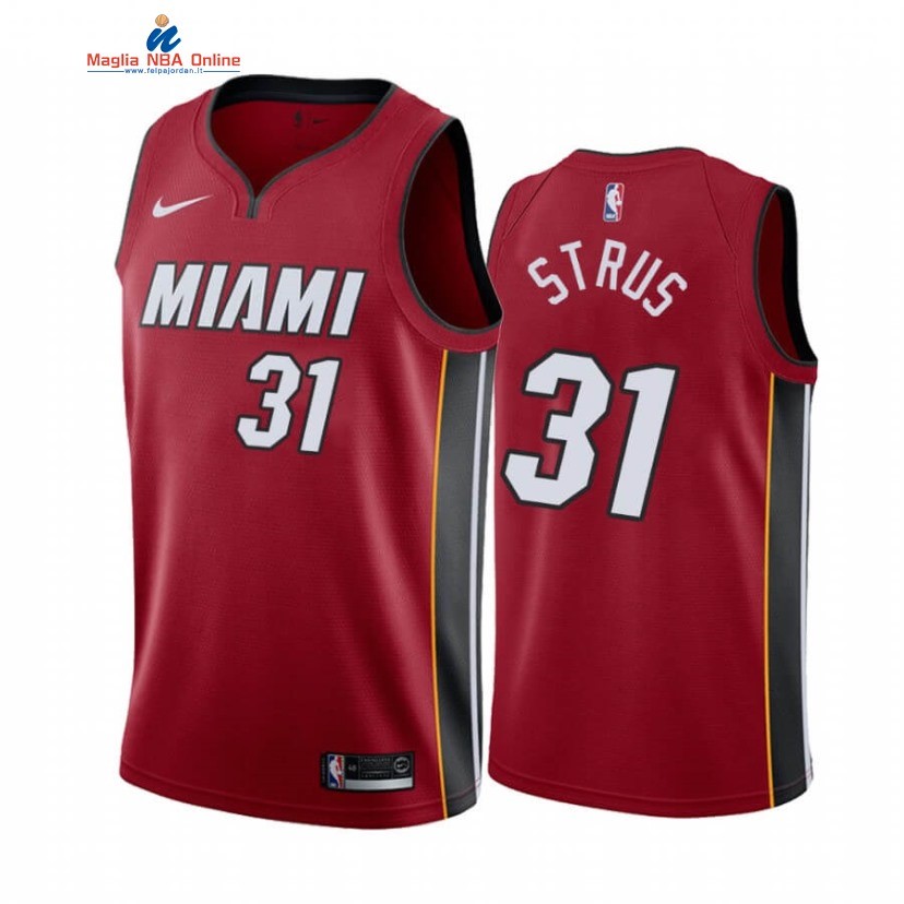 Maglia NBA Nike Miami Heat #31 Max Strus Rosso Statement 2020-21 Acquista