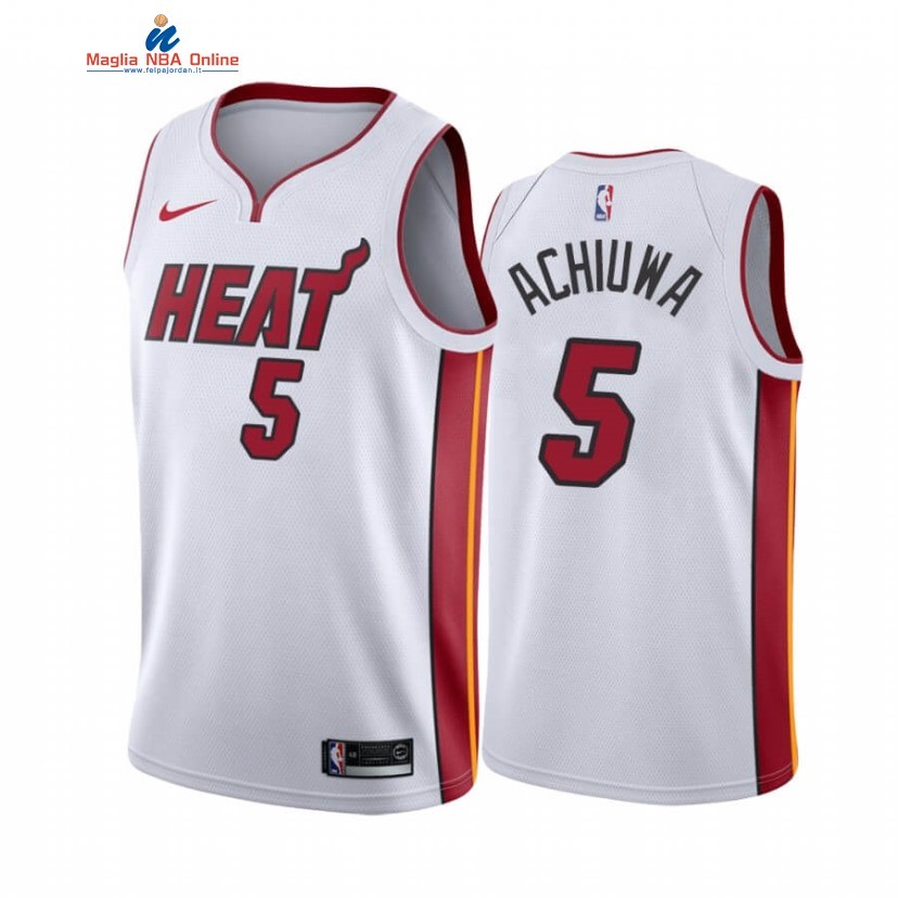 Maglia NBA Nike Miami Heat #5 Precious Achiuwa Bianco Association 2020-21 Acquista