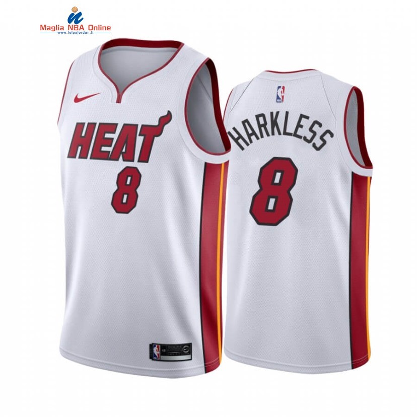 Maglia NBA Nike Miami Heat #8 Maurice Harkless Bianco Association 2020-21 Acquista