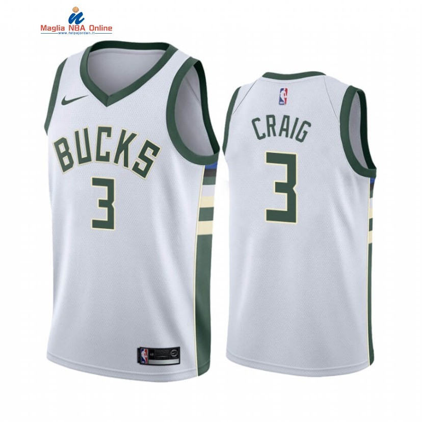 Maglia NBA Nike Milwaukee Bucks #3 Torrey Craig Bianco Association 2020-21 Acquista