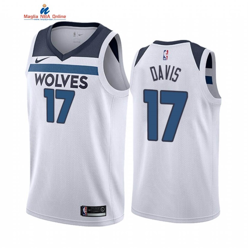 Maglia NBA Nike Minnesota Timberwolvs #17 Ed Davis Bianco Association 2021-22 Acquista