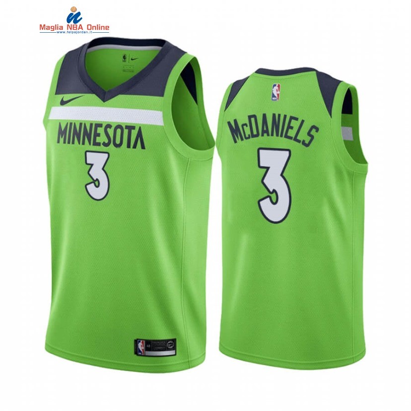 Maglia NBA Nike Minnesota Timberwolvs #3 Jaden McDaniels Verde Statement 2021-22 Acquista